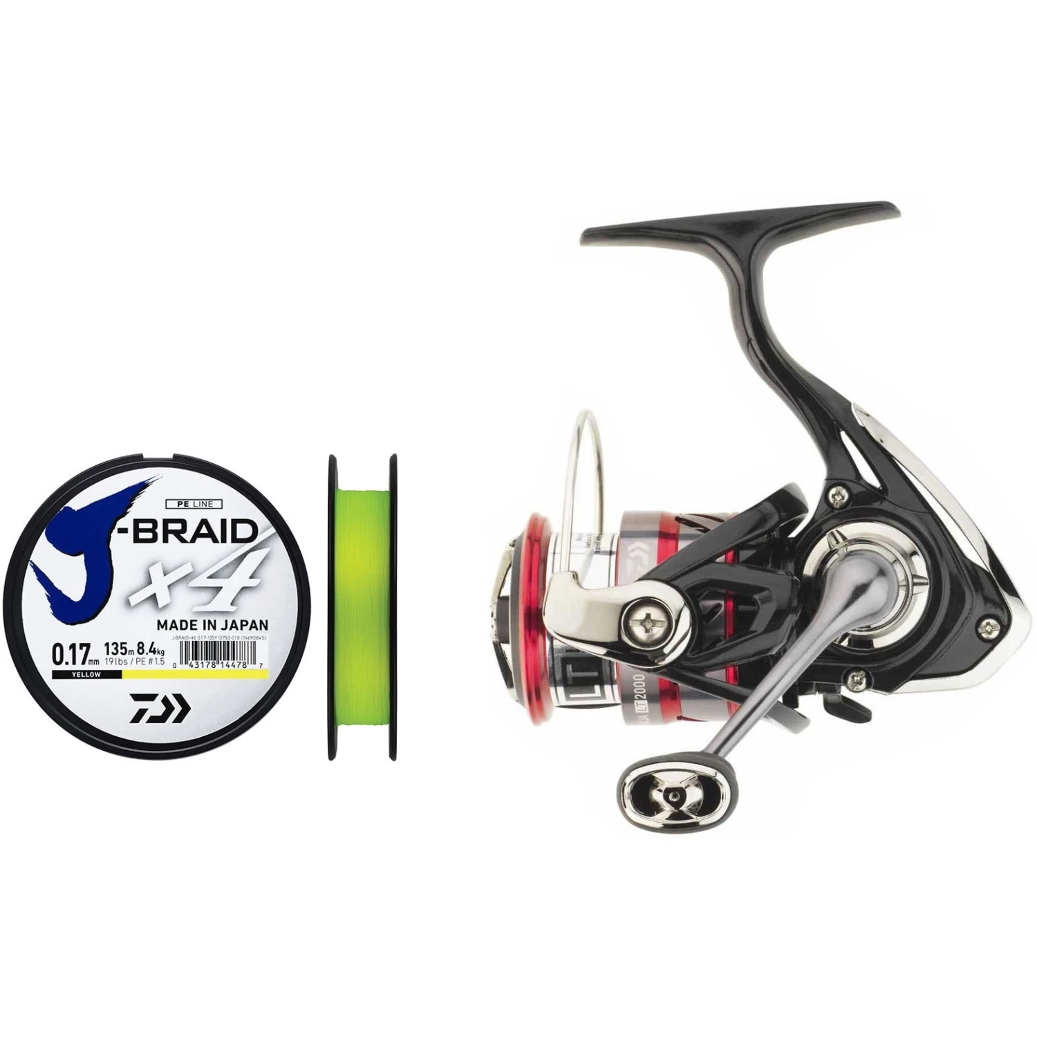 Daiwa Ninja LT 2500 Haspelrulle (Påspolad J-Braid X4-lina 0,19 Mm) 1 Daiwa Ninja LT 2500 Haspelrulle (Påspolad J-Braid X4-lina 0,19 Mm)