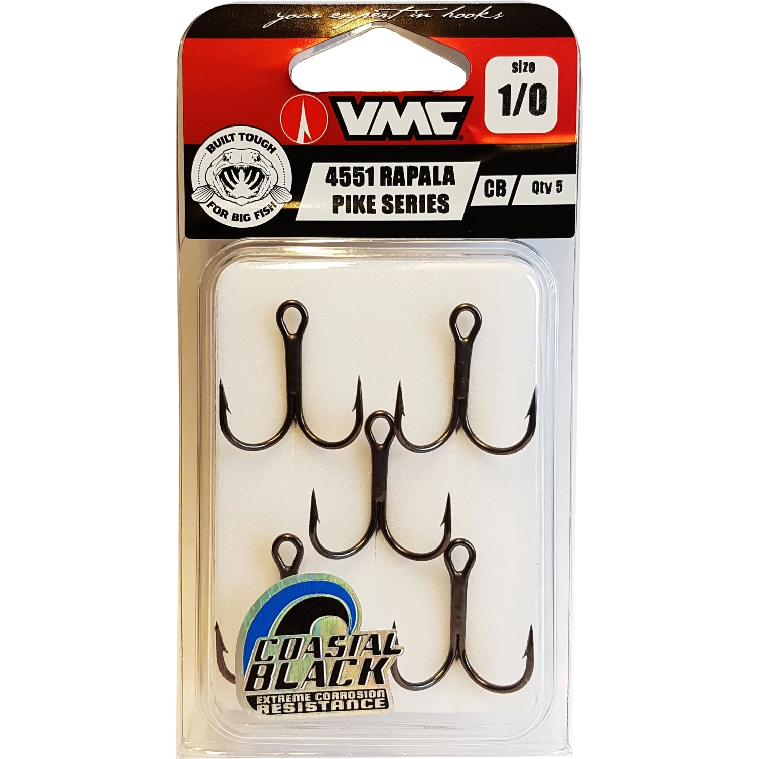 VMC Krokar 4551CB Rapala Pike 5-pack 1 VMC Krokar 4551CB Rapala Pike 5-pack