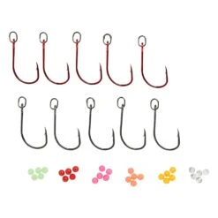 Savage Gear S1 Single Hook Red & DG Kit 10pcs